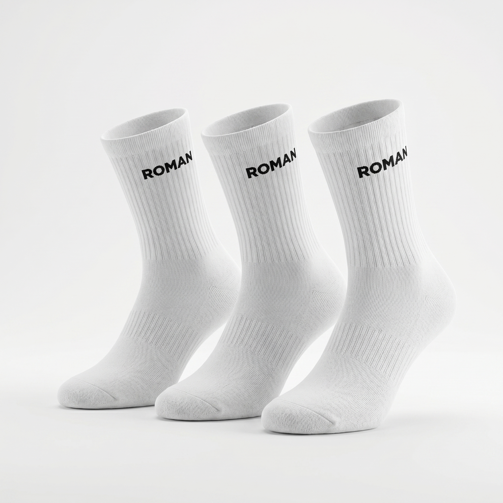Roman Mid Crew Socks (pack of 3) - standing