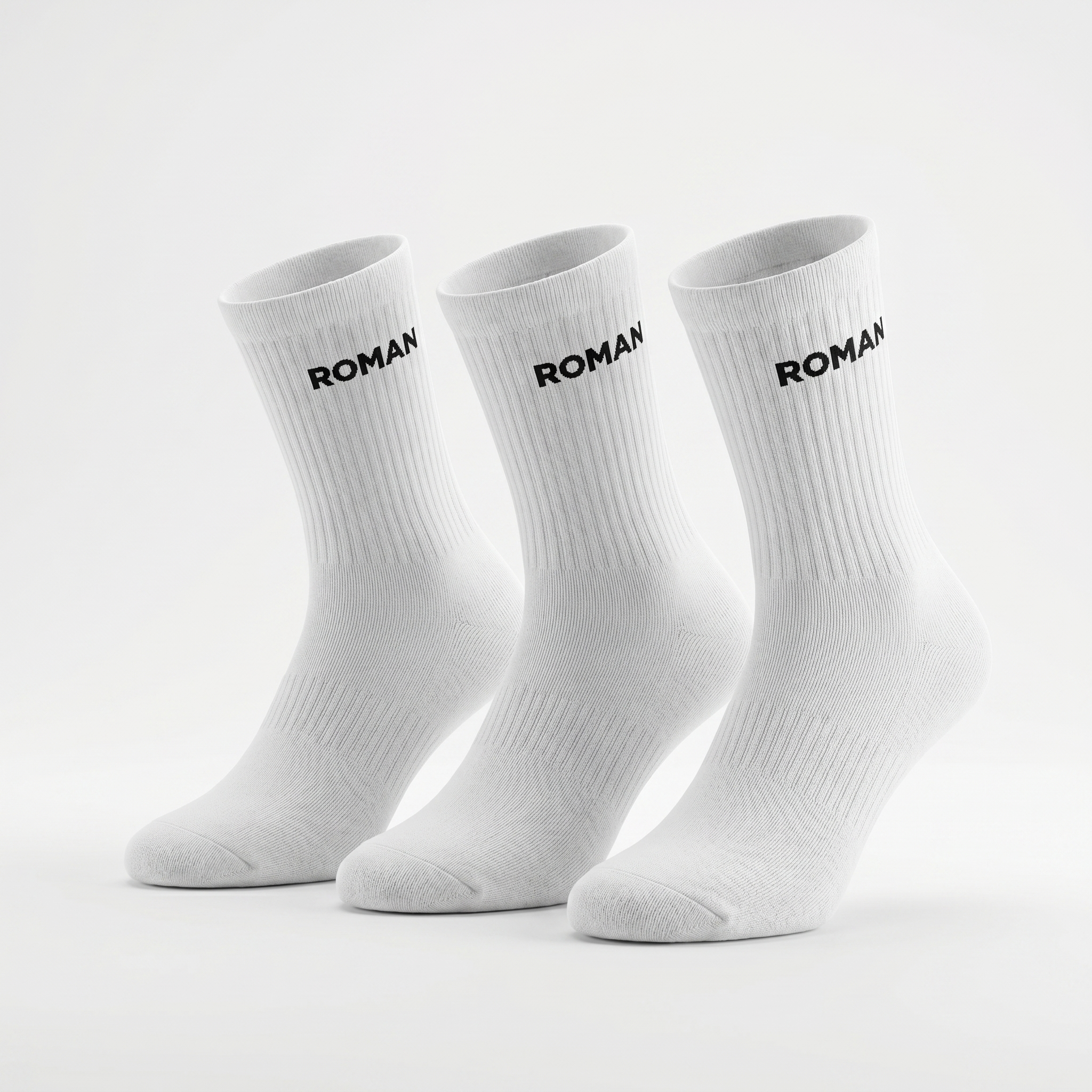 Roman Mid Crew Socks (pack of 3) - standing