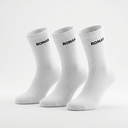 Roman Mid Crew Socks (pack of 3) - standing