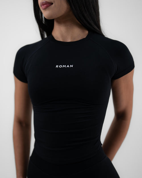 Stone Fitted Top Black 2