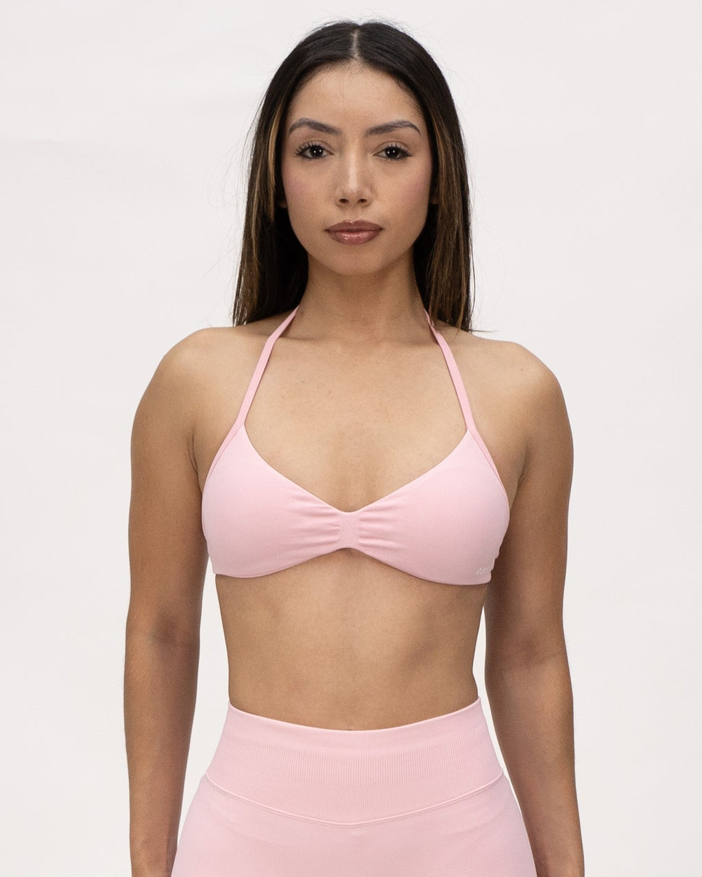 Stone Minimal Halter Bra Ballet Pink 2