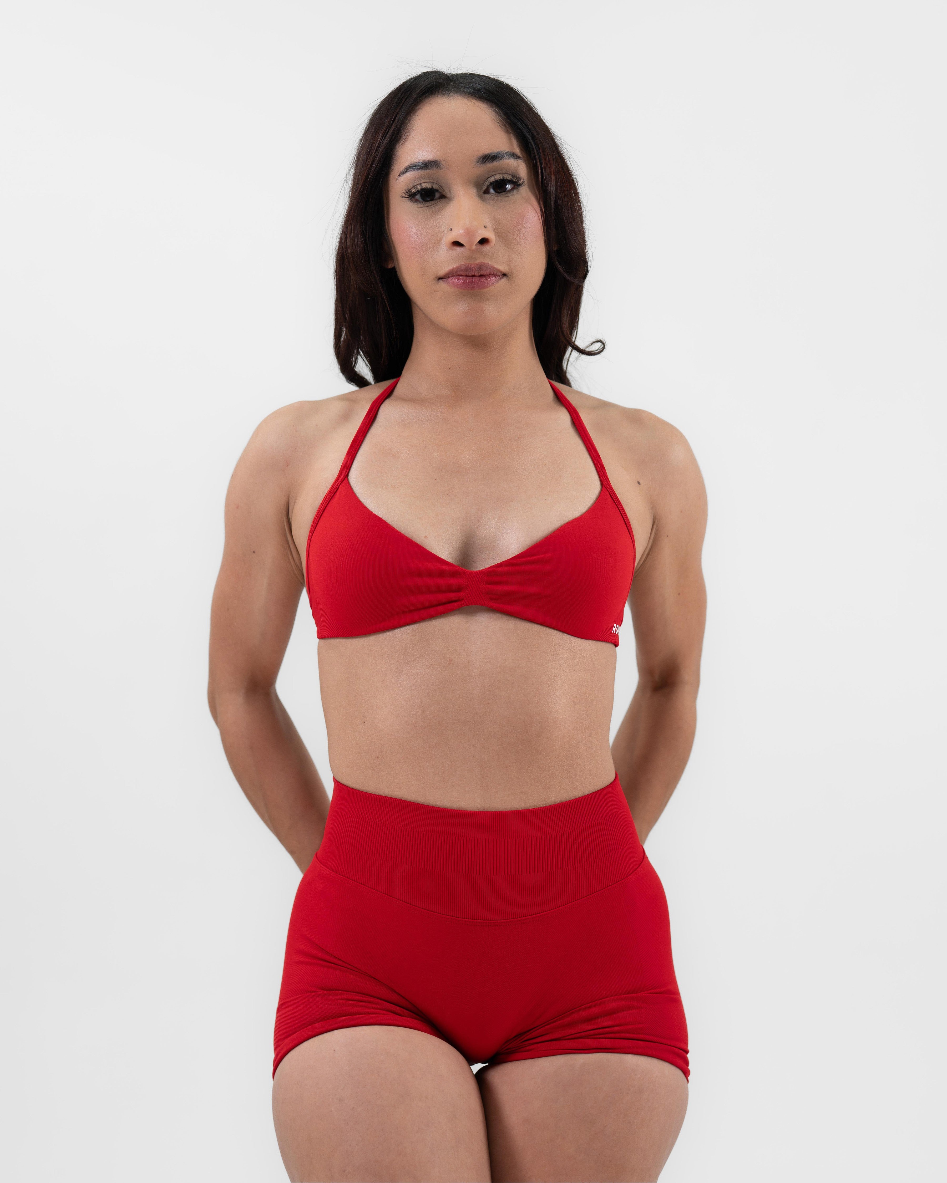 Stone Minimal Halter Bra Candy Apple 1