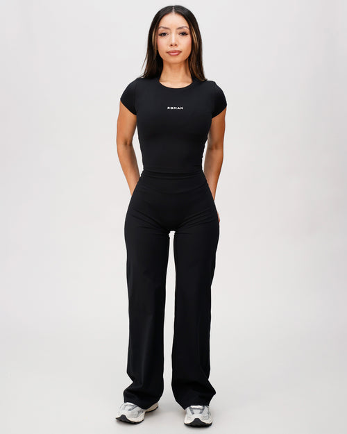 Form Wide Leg Pants - Short Black
