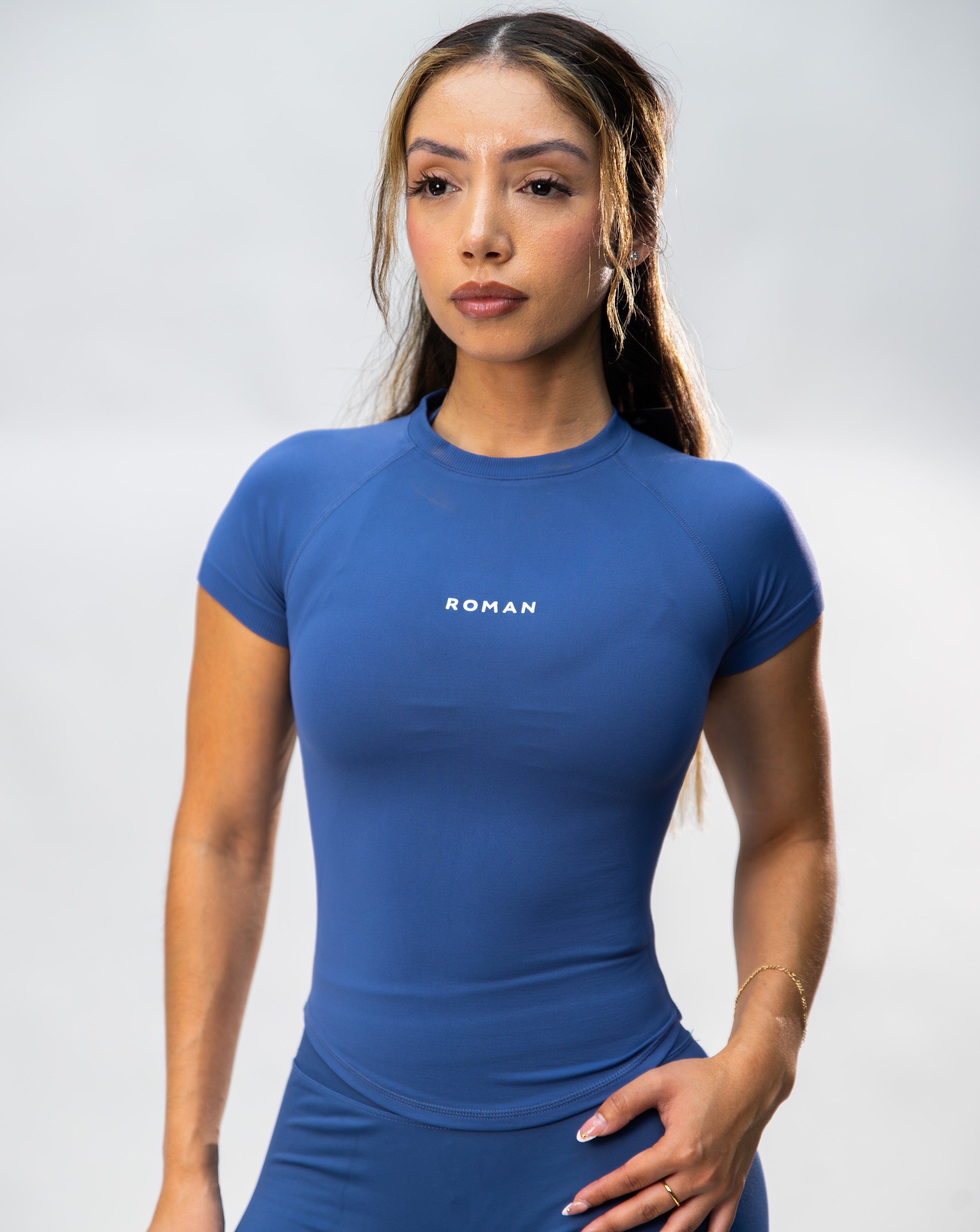 Stone Fitted Top Steel Blue 1