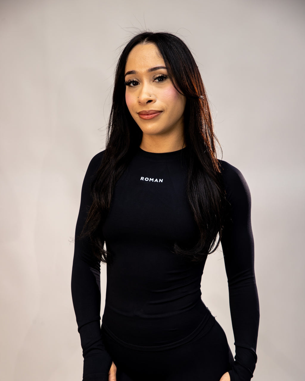 Stone Long Sleeve Top Black 1