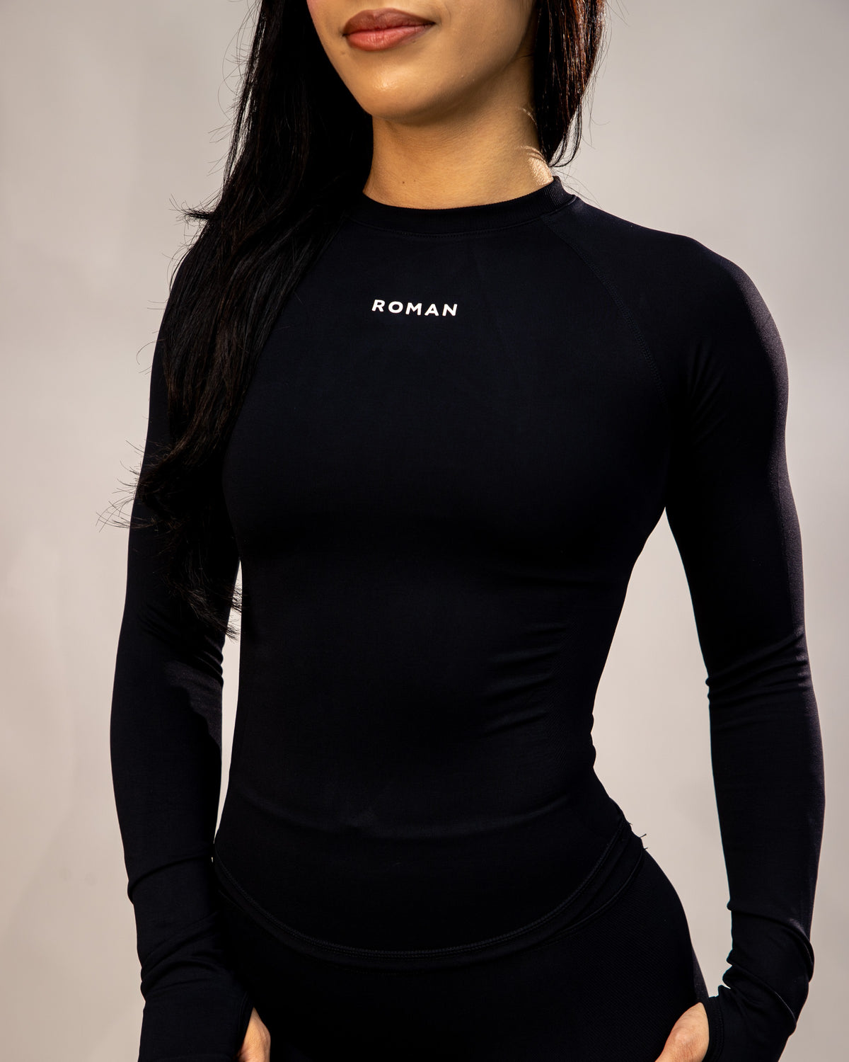 Stone Long Sleeve Top Black 2