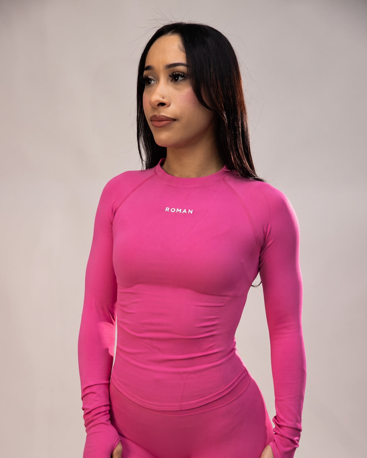 Stone Long Sleeve Top Bubblegum Pink 1