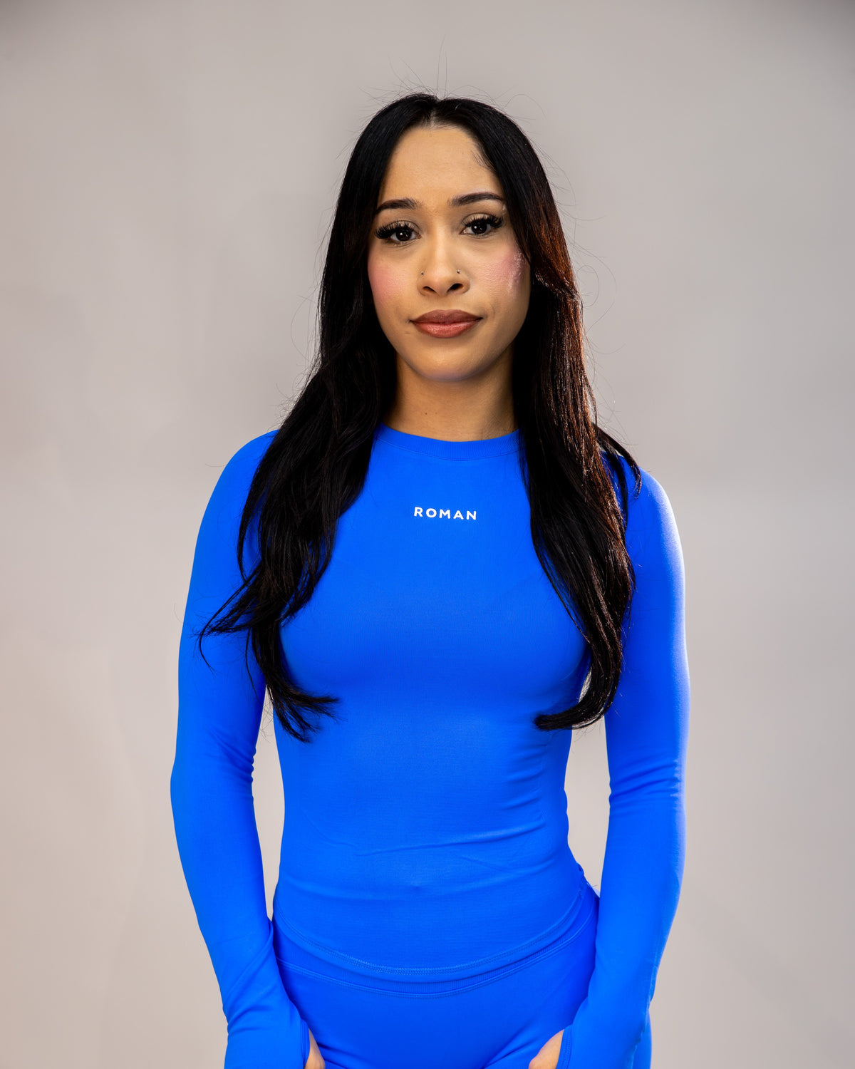 Stone Long Sleeve Top Ocean Blue 1