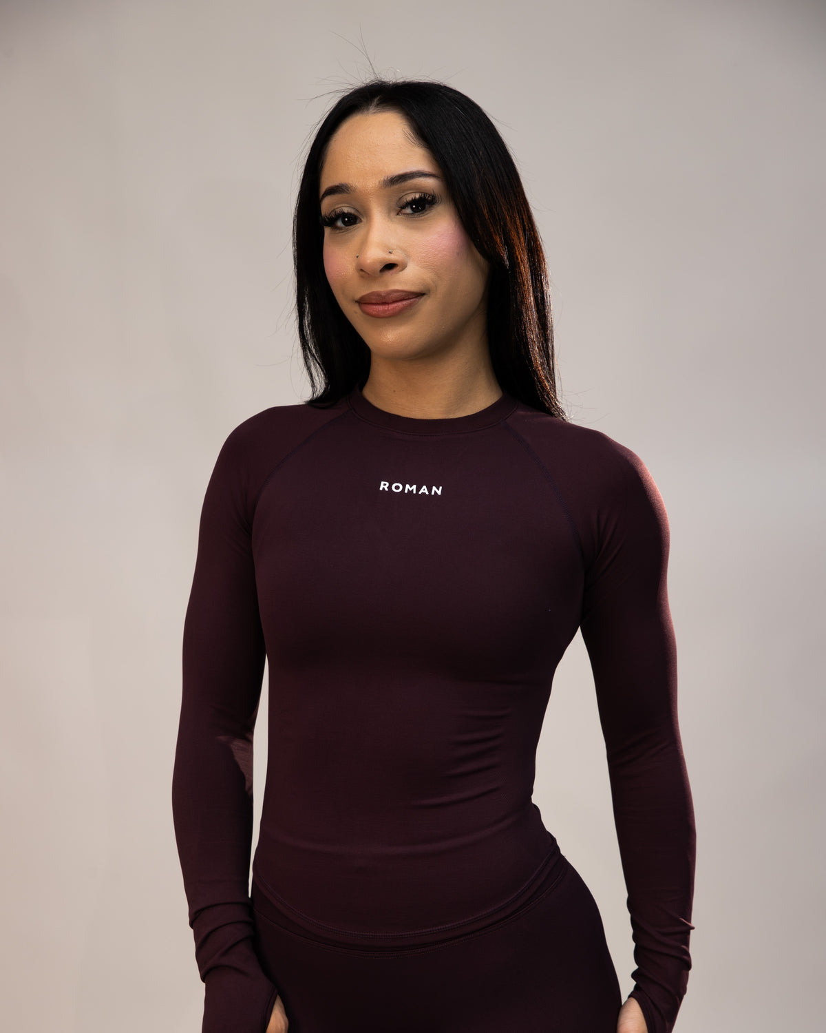 Stone Long Sleeve Top Plum 1