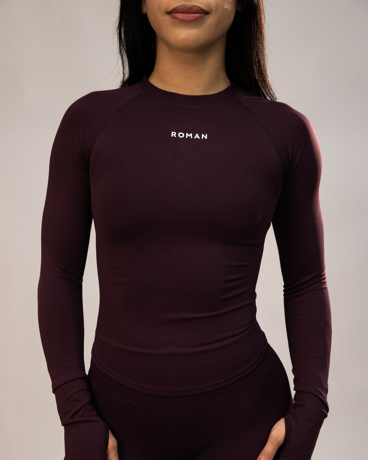 Stone Long Sleeve Top Plum 2