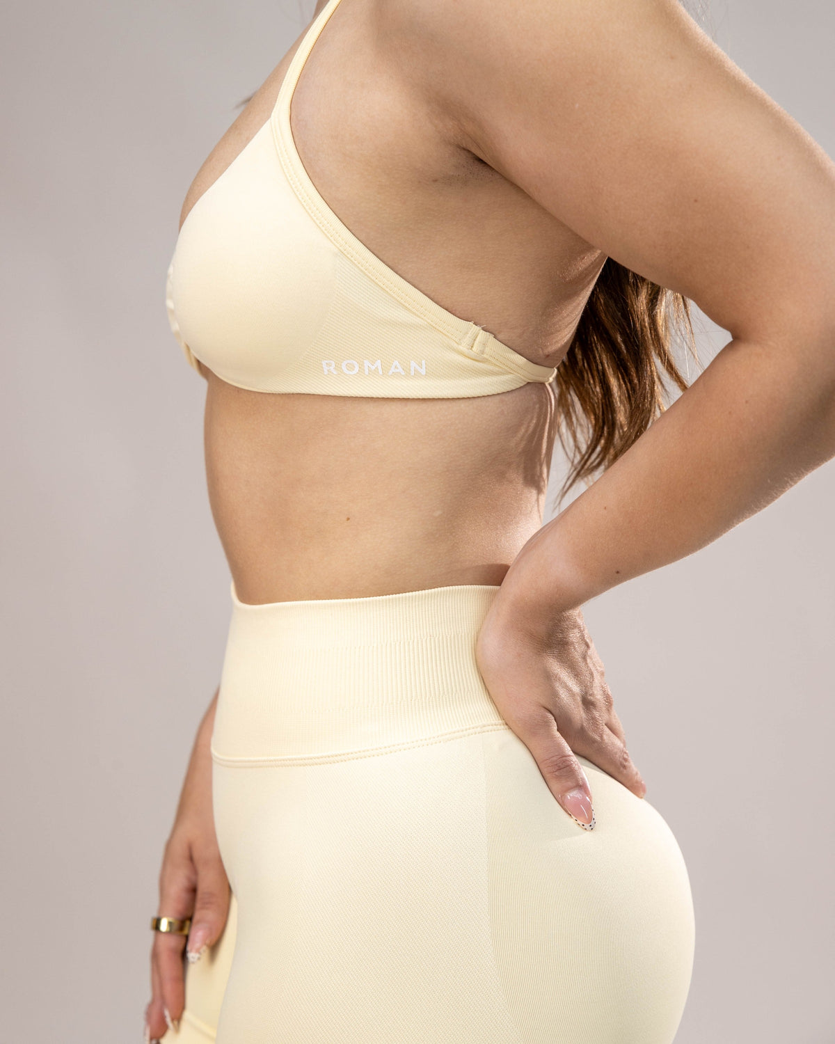 Stone Minimal Halter Bra Butter Yellow 3
