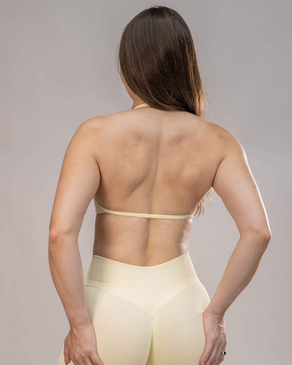 Stone Minimal Halter Bra Butter Yellow 4