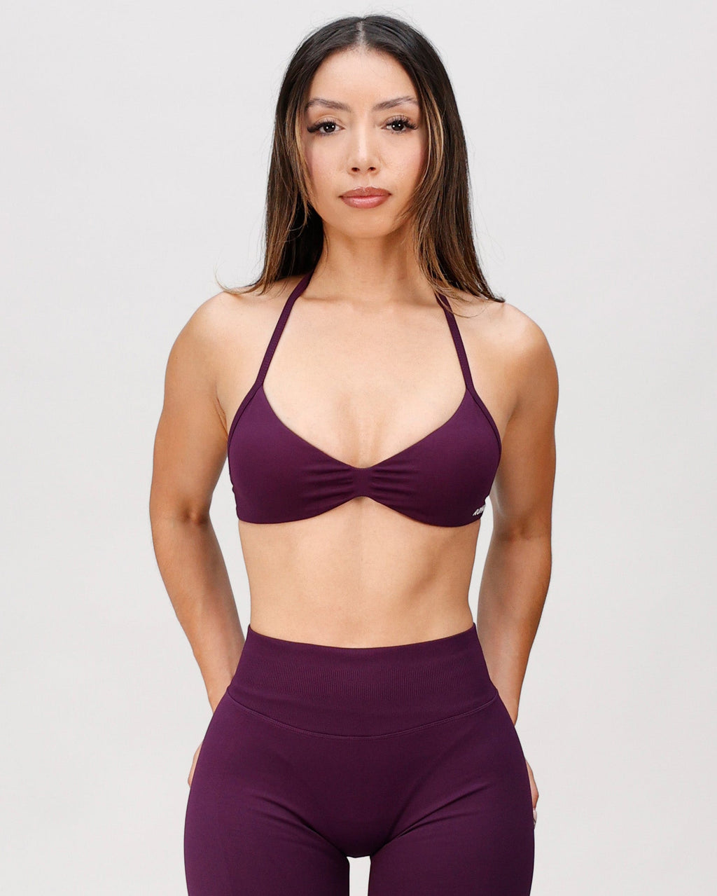 Stone Minimal Halter Bra Grape