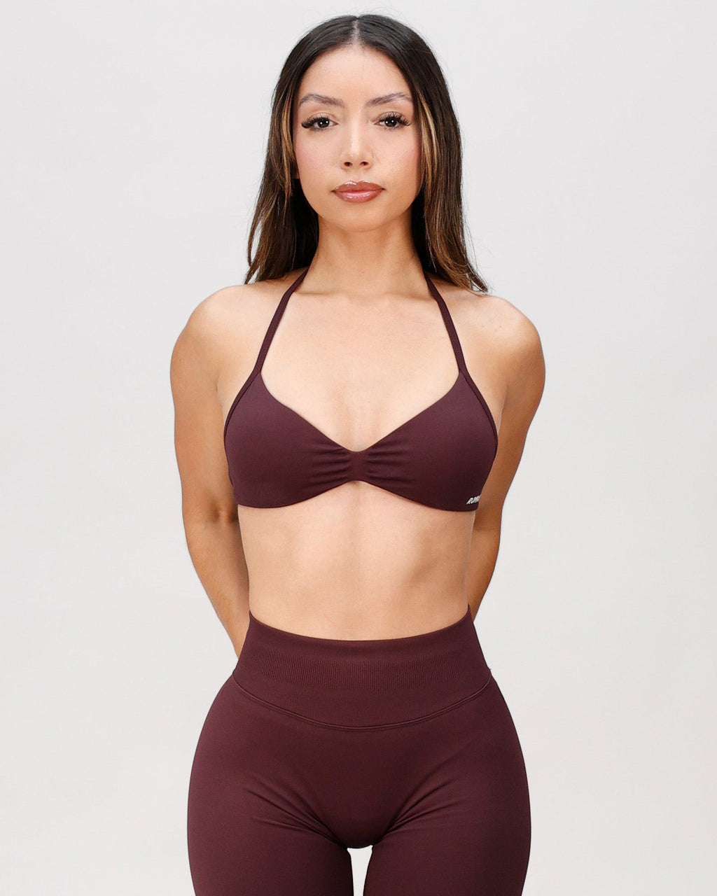 Stone Minimal Halter Bra Plum