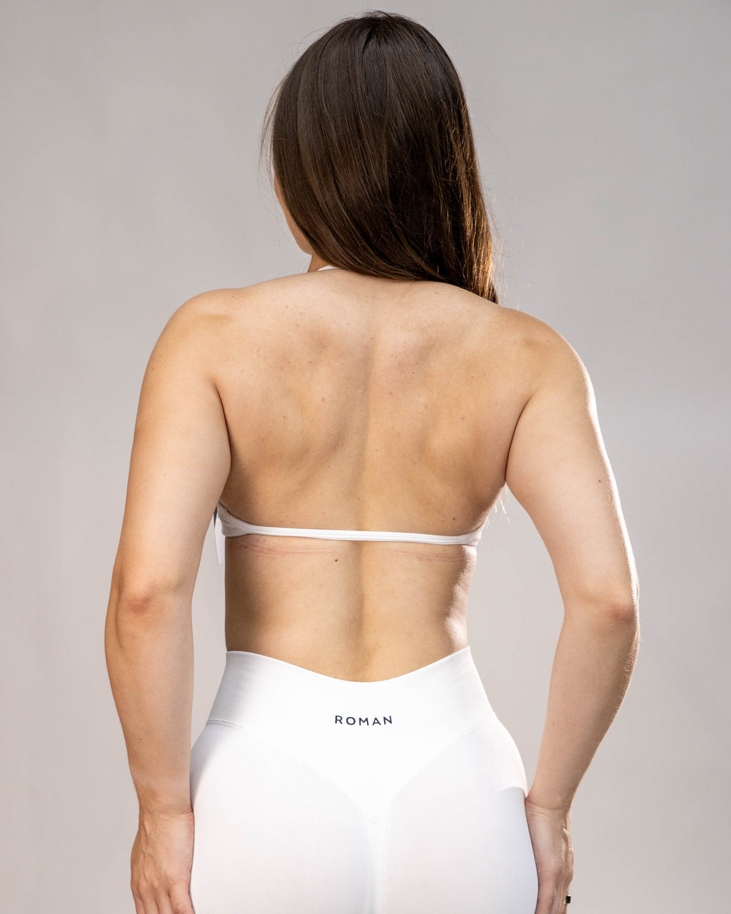 Stone Minimal Halter Bra White 4