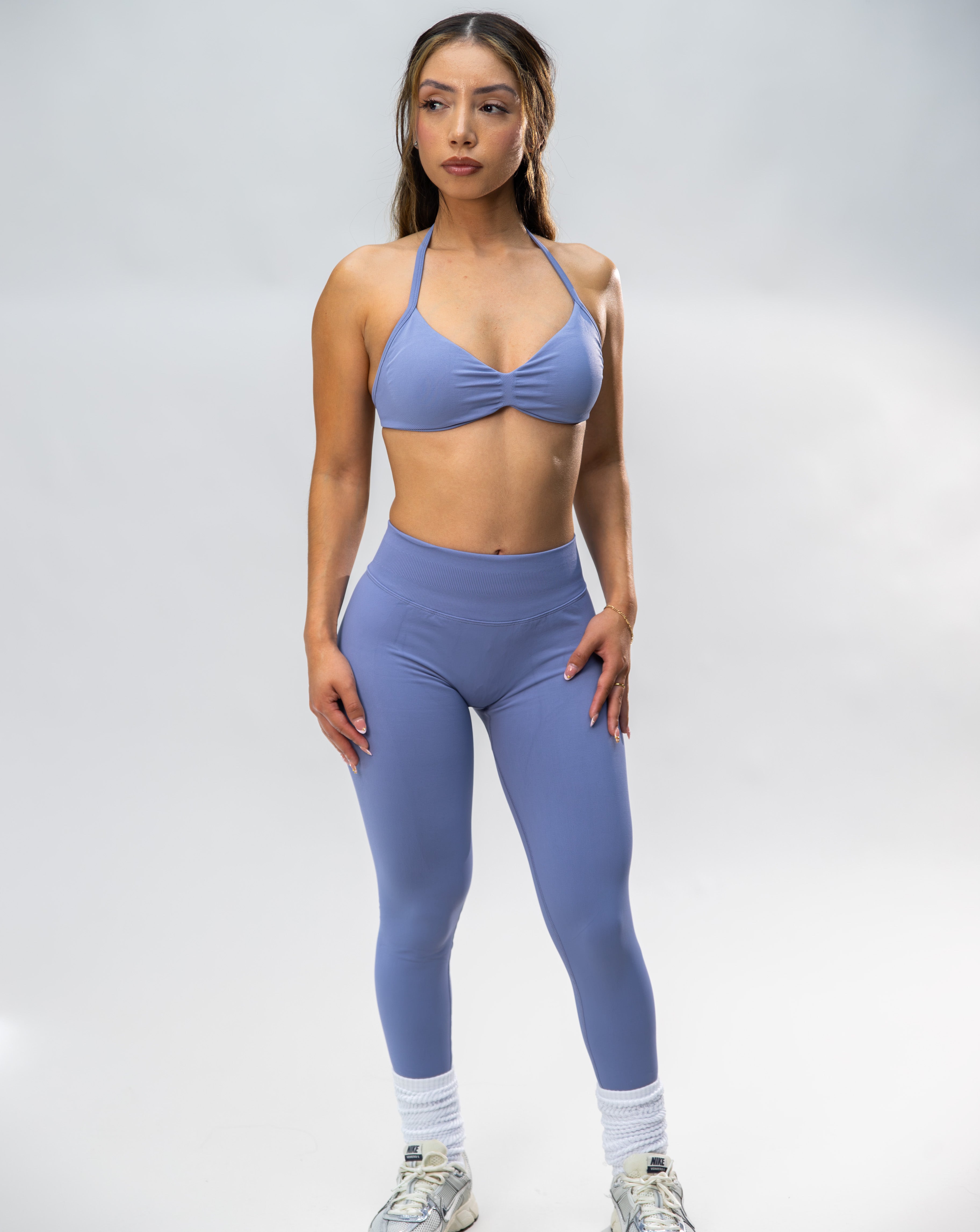 Stone Minimal Halter Bra Wolf Gray 5